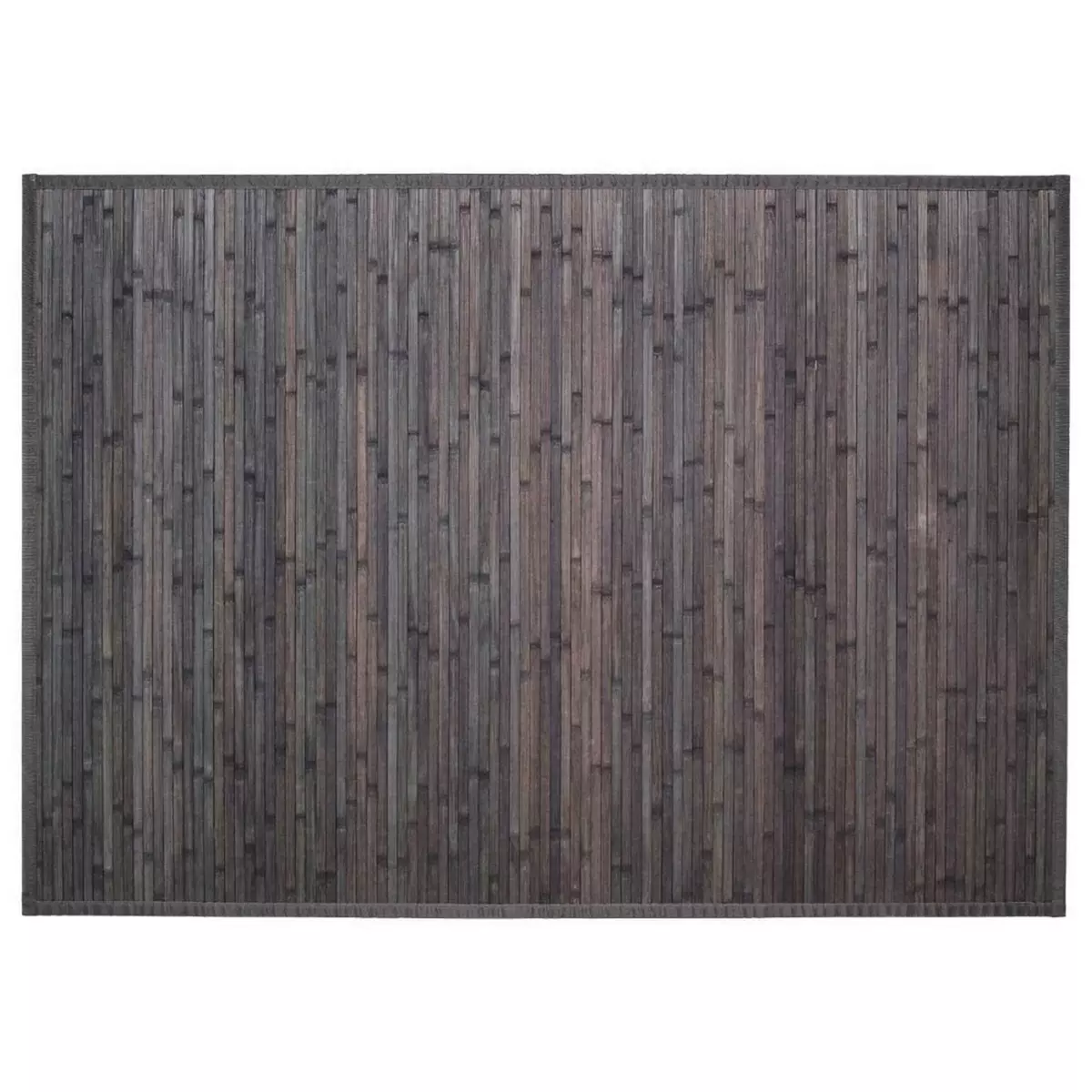  Tapis en bambou 70 x 45 cm Gris Naturel rectangle antiderapant Salle de bain