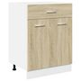 Voir la diapositive 2 : VIDAXL Armoire de plancher tiroir Chene sonoma 60x46x81,5 cm Agglomere
