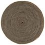 Voir la diapositive 1 : VIDAXL Tapis fait a la main Jute avec design de spirale Noir 90 cm