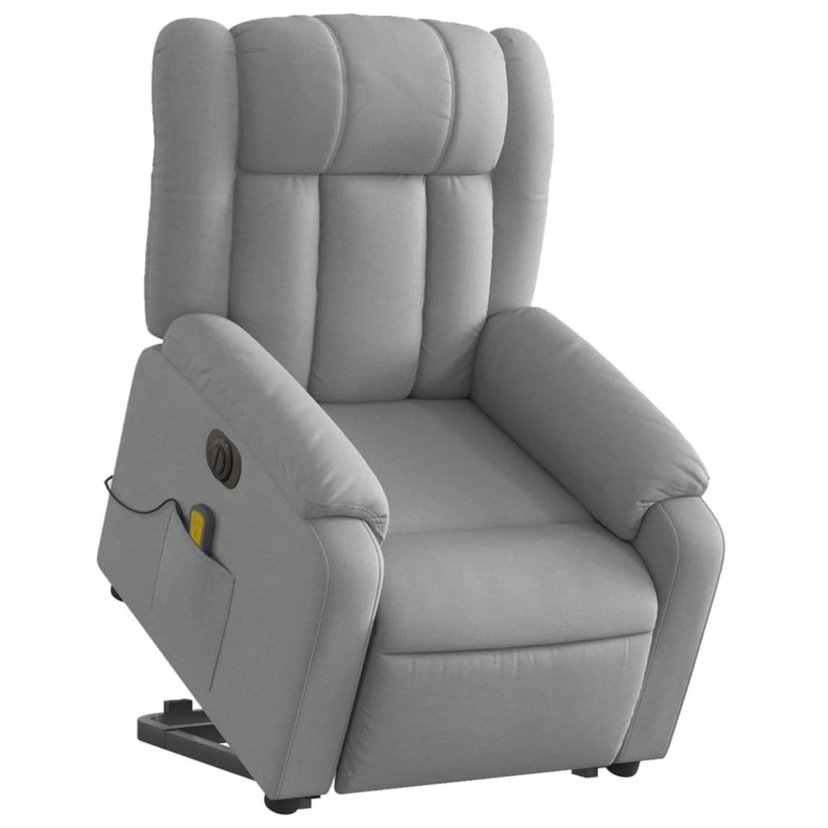 VIDAXL Fauteuil inclinable de massage electrique Gris clair Tissu