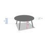 Voir la diapositive 3 : HESPERIDE Table d'appoint ronde Saona Graphite - 70 cm - Hespéride