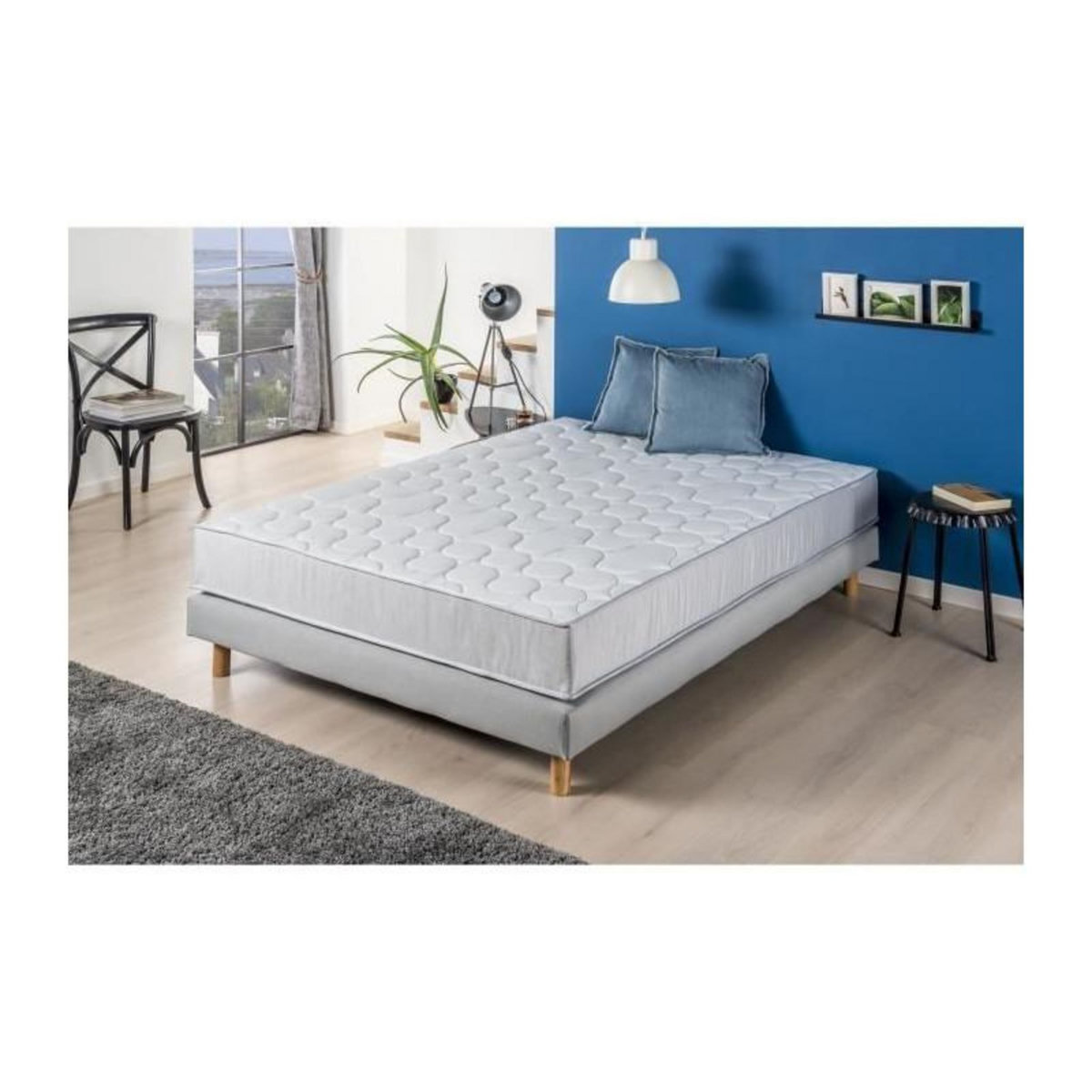 DEKO DREAM DEKO DREAM Ensemble SPRINGMAX Matelas + sommier 140x190 cm - Accueil dynamique - Soutien ferme