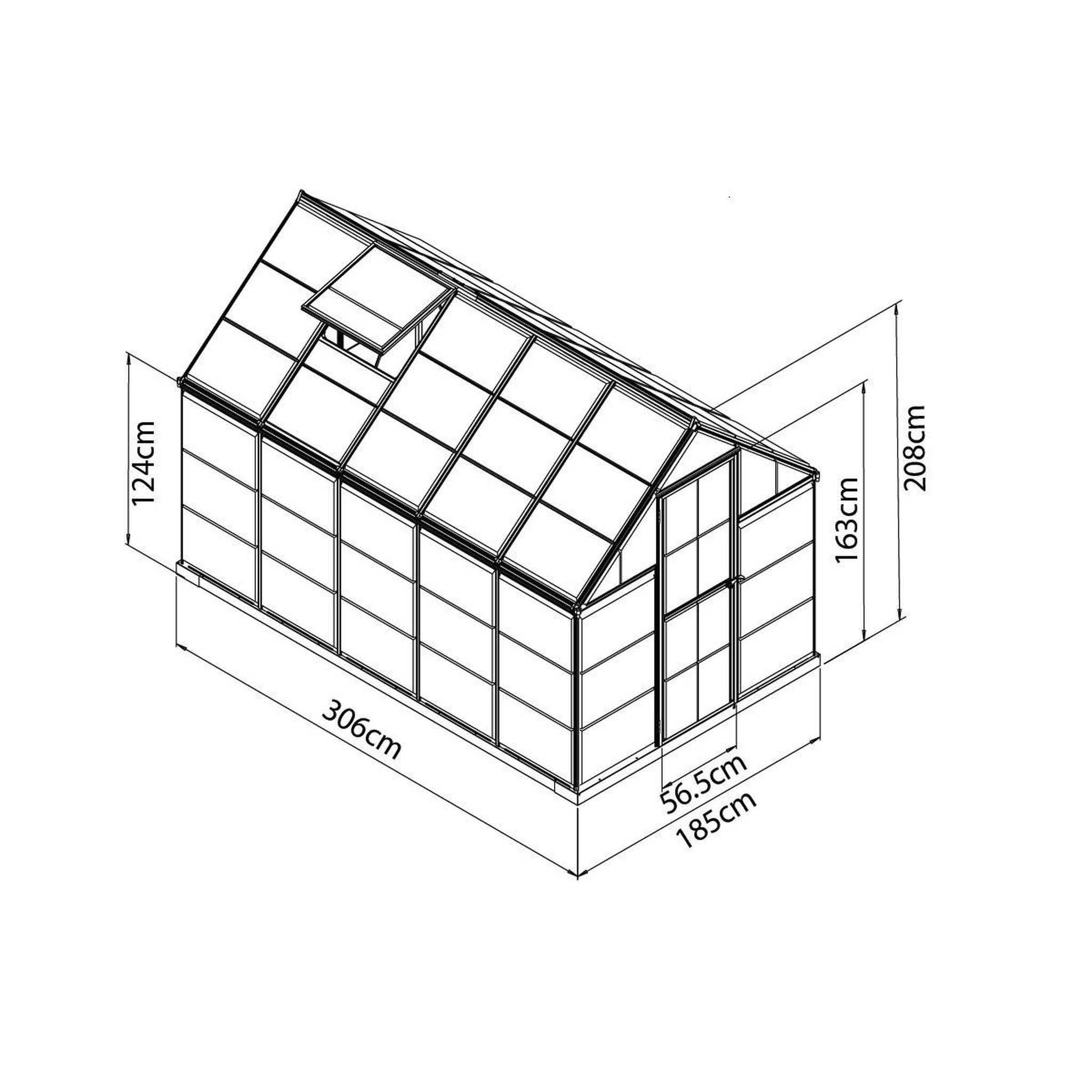 Voir la diapositive 4 : Canopia by PALRAM Serre de jardin - Polycarbonate - 5,6m² - HARMONY