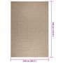 Voir la diapositive 6 : VIDAXL Tapis ZIZUR beige 240x340 cm aspect de jute interieur exterieur
