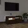 VIDAXL Meuble TV avec lumieres LED Chene marron 90x35x40 cm