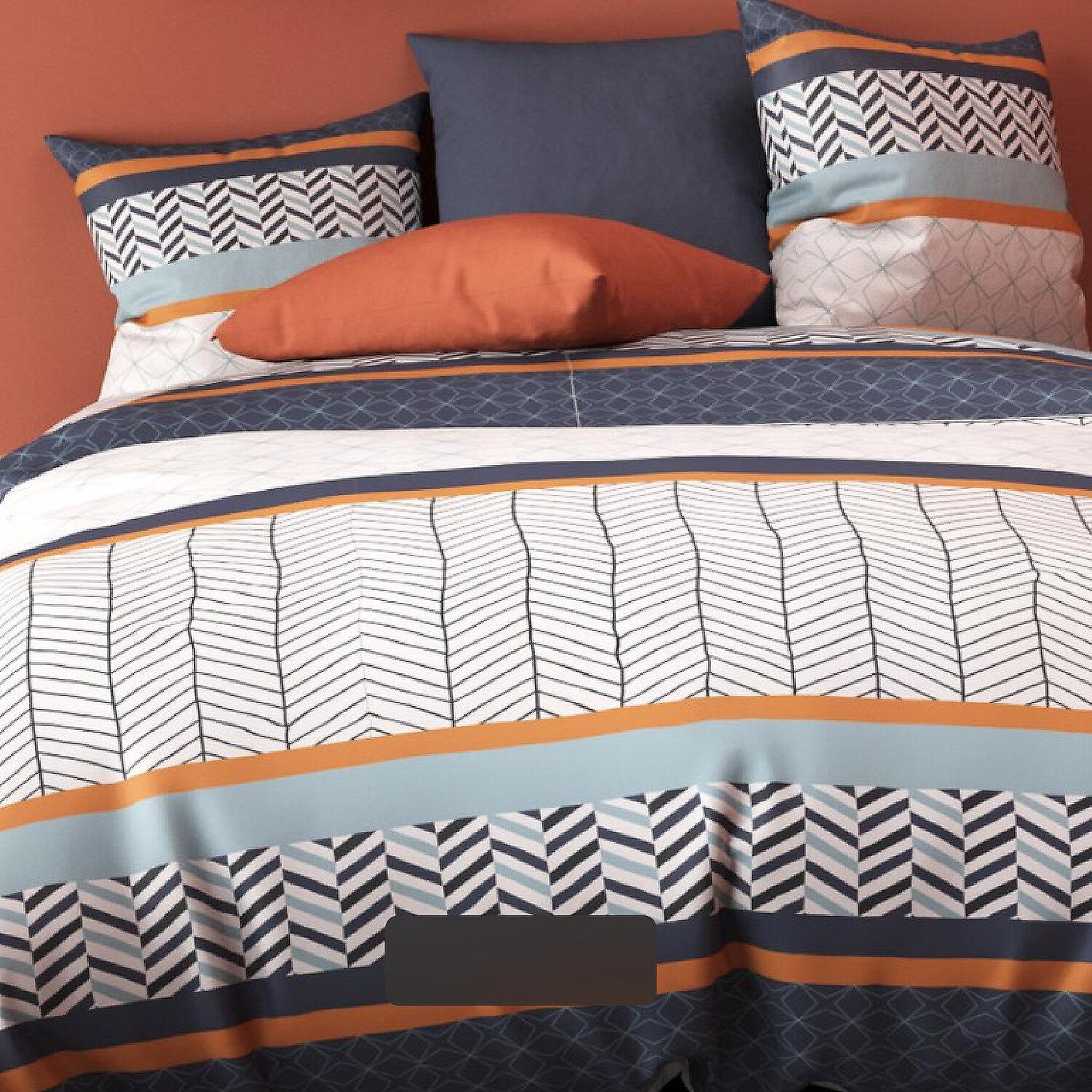 Voir la diapositive 4 : Les Ateliers du Linge Parure housse de couette 100%polyester gospy