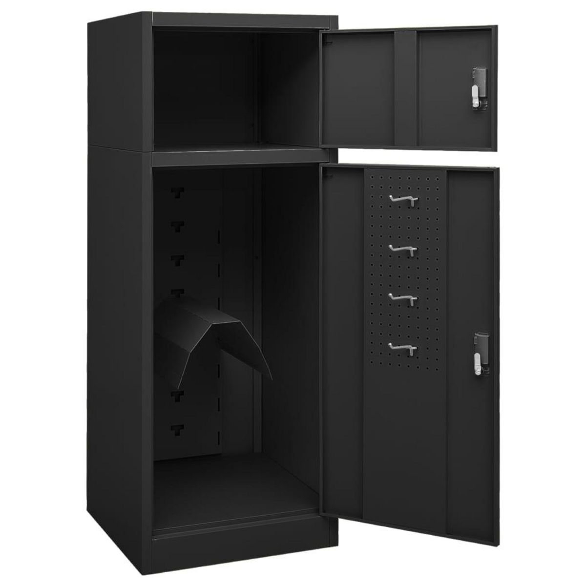 VIDAXL Armoire a selles Anthracite 53x53x140 cm Acier