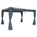 HESPERIDE Jeu de 4 rideaux pour tonnelle Palmeira 4 x 3 m Ardoise - Hespéride