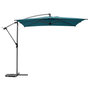 Voir la diapositive 2 : HESPERIDE Parasol déporté carré Manoa Bleu canard - 2,5 x 2,5 m - Hespéride
