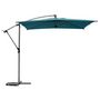 Voir la diapositive 2 : HESPERIDE Parasol déporté carré Manoa Bleu canard - 2,5 x 2,5 m - Hespéride
