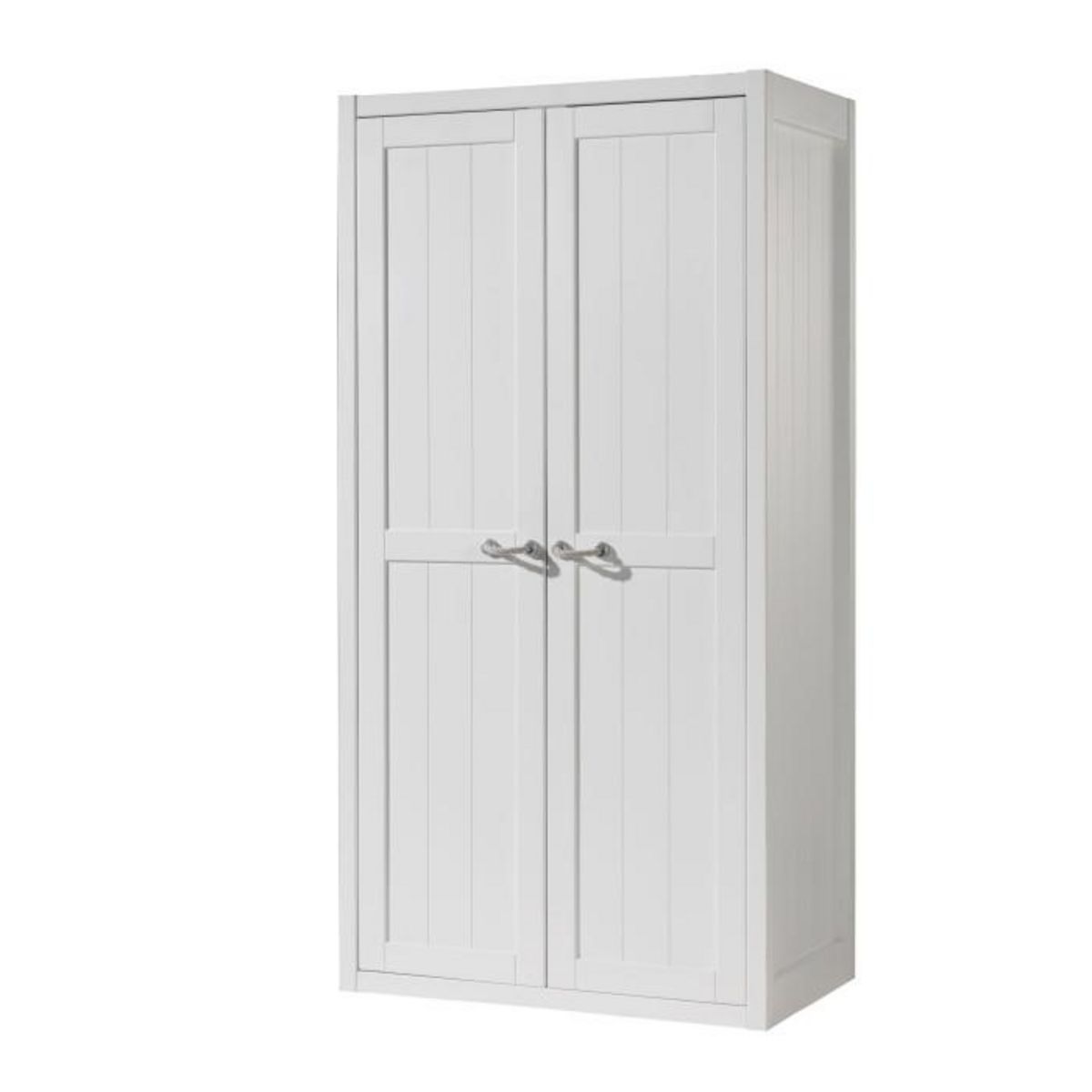 Paris Prix Pack - Lit Enfant, Sommier, Chevet & Armoire  Lewis  90x200cm Blanc