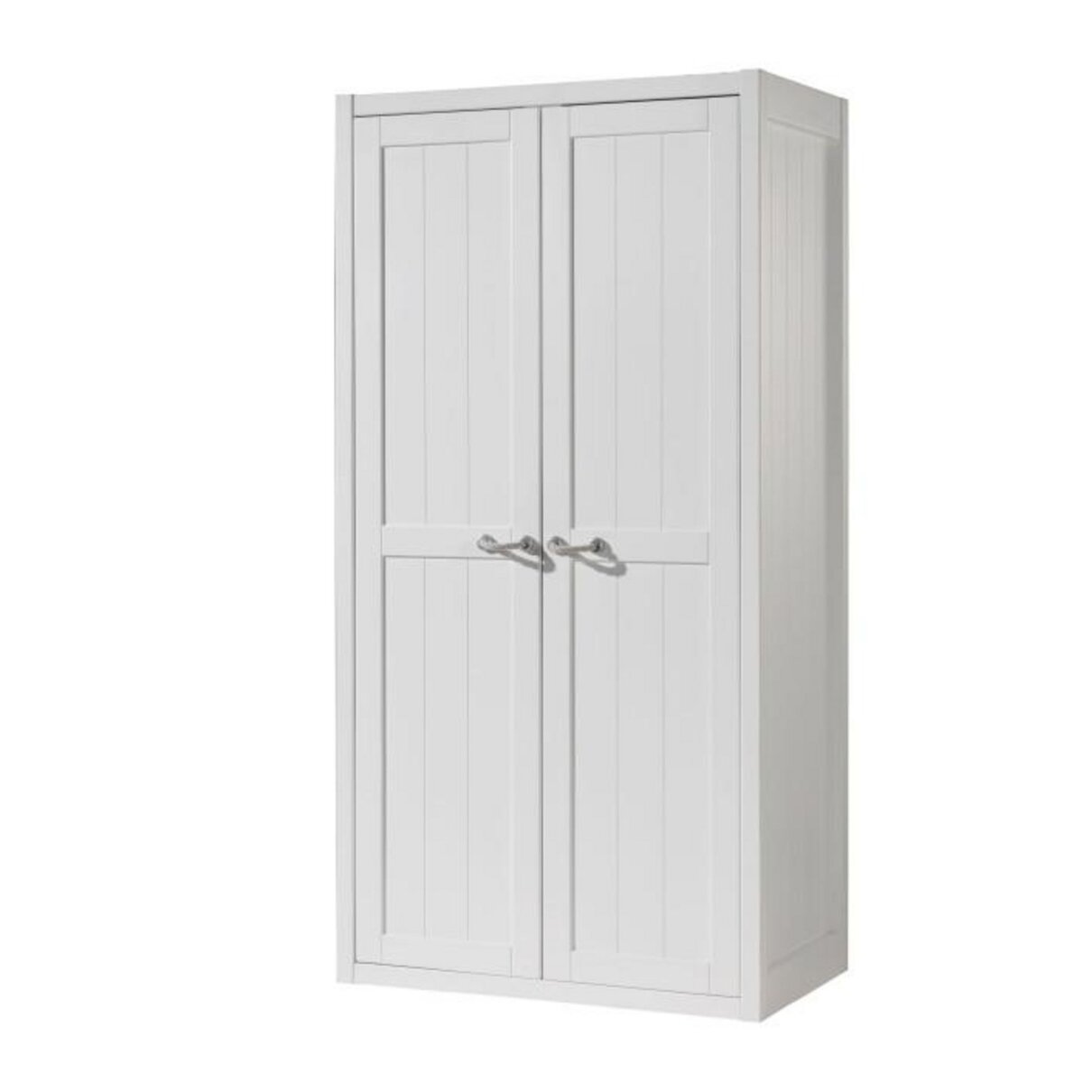 Paris Prix Pack - Lit Enfant, Sommier, Chevet & Armoire  Lewis  90x200cm Blanc