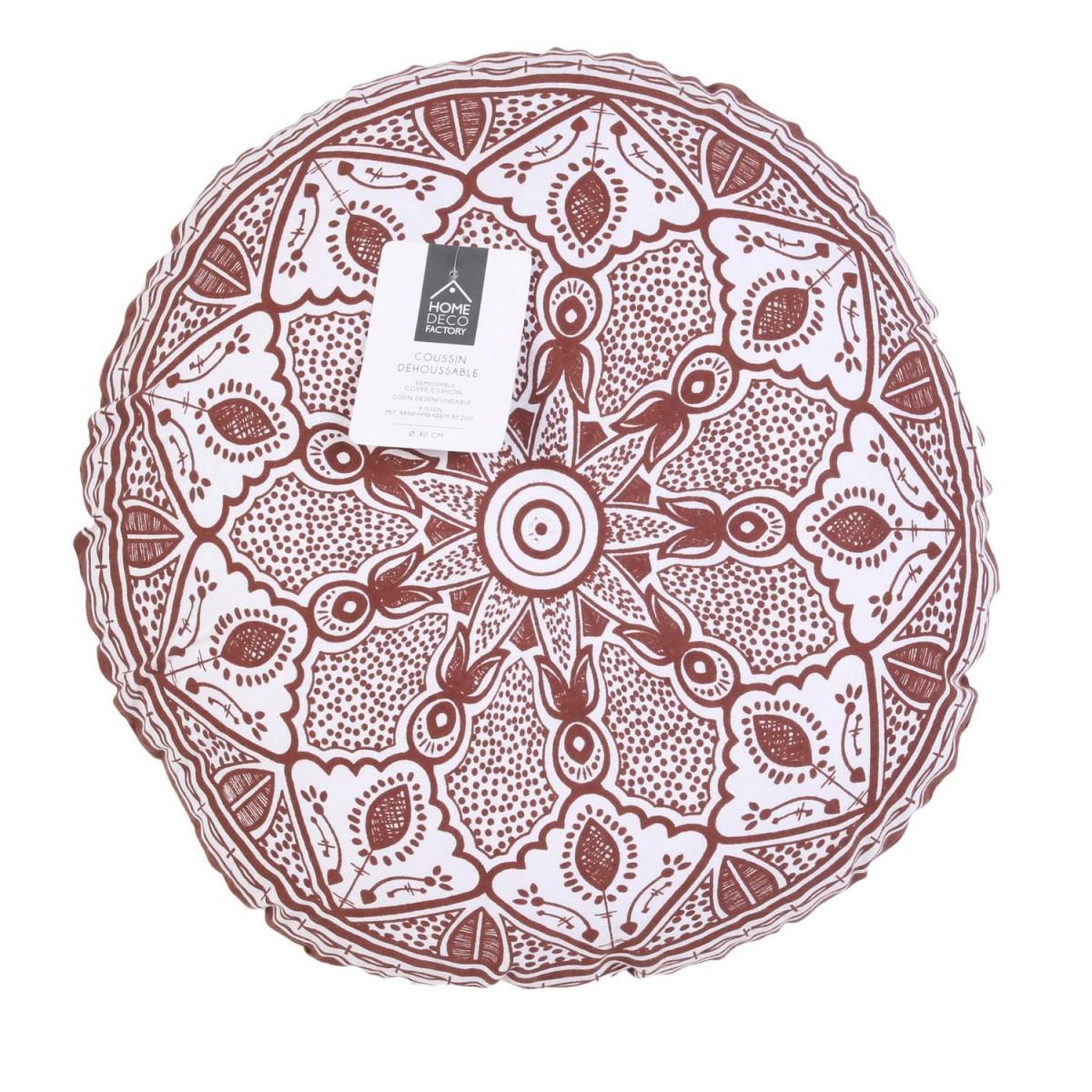 Voir la diapositive 4 : The Home Deco Factory Coussin déco oriental  mirage  40cm orange