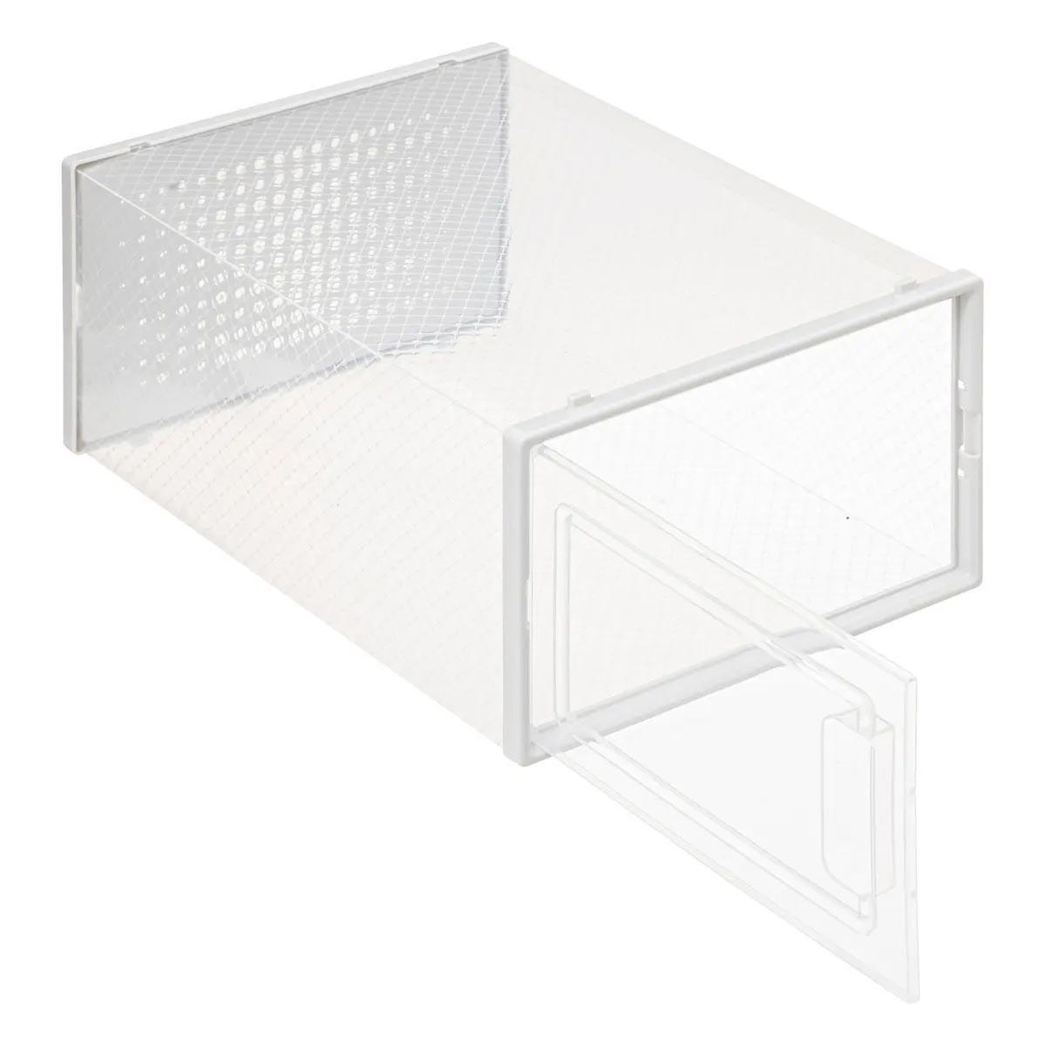 Voir la diapositive 3 : FIVE Lot de 4 boîtes range-chaussures  stak  33cm transparent
