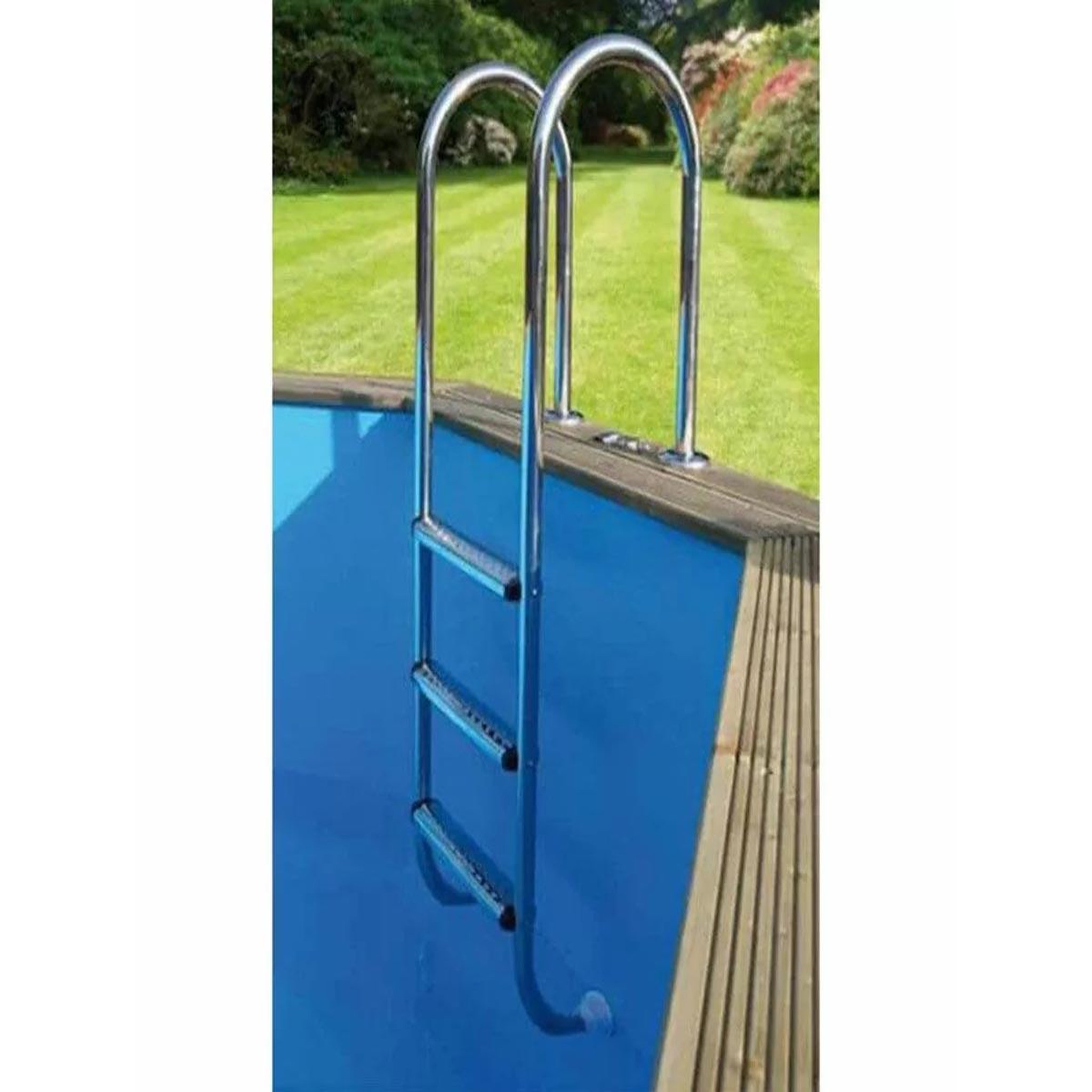 Voir la diapositive 3 : Ubbink Echelle inox intérieure pour piscines bois - Ubbink