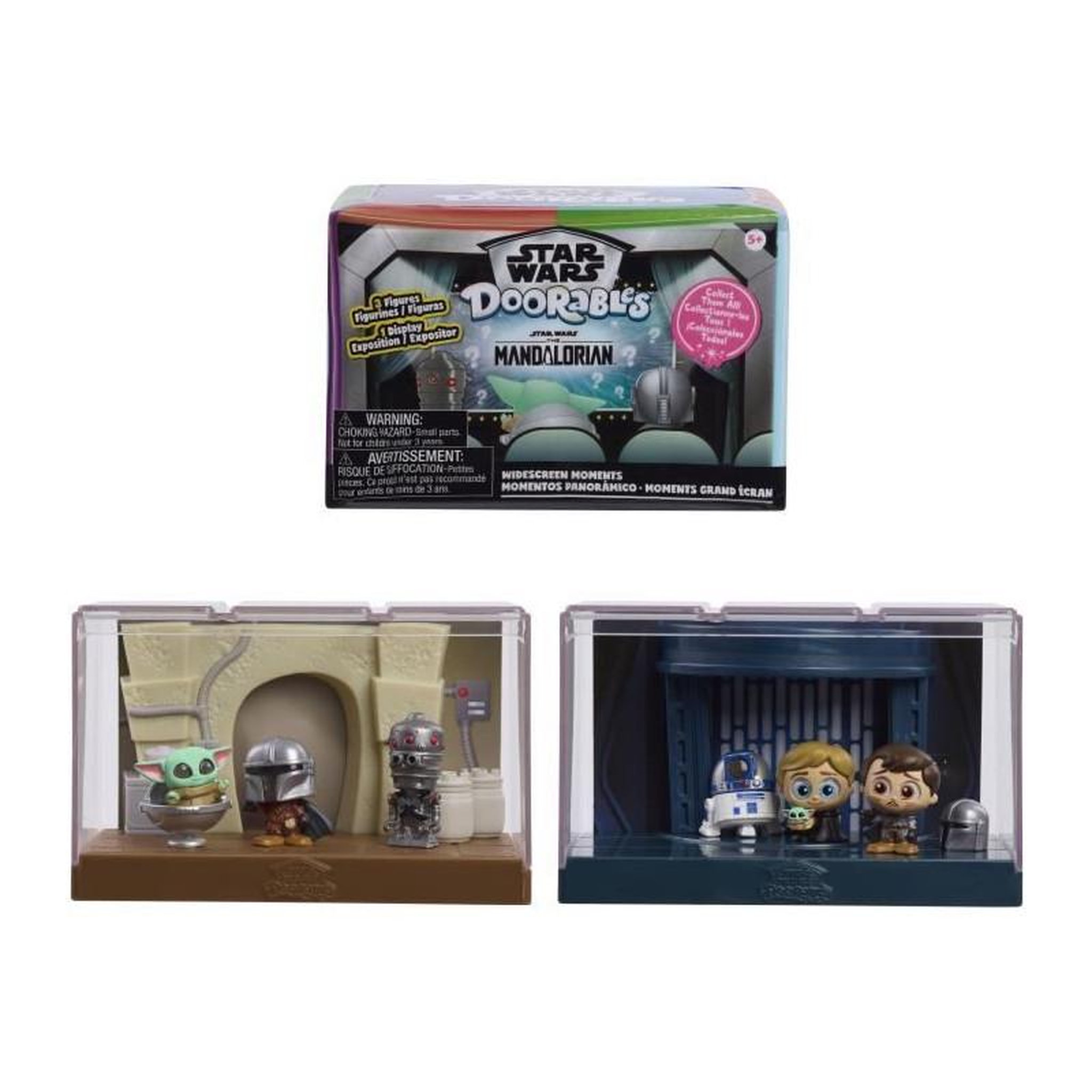 Voir la diapositive 2 : Figurines a collectionner - STAR WARS - Moment de Film Grand Écran - 6 scenes, 3 personnages chacune, a partir de 5 ans