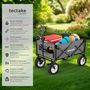 Voir la diapositive 2 : tectake Chariot pliable avec poignée téléscopique gris