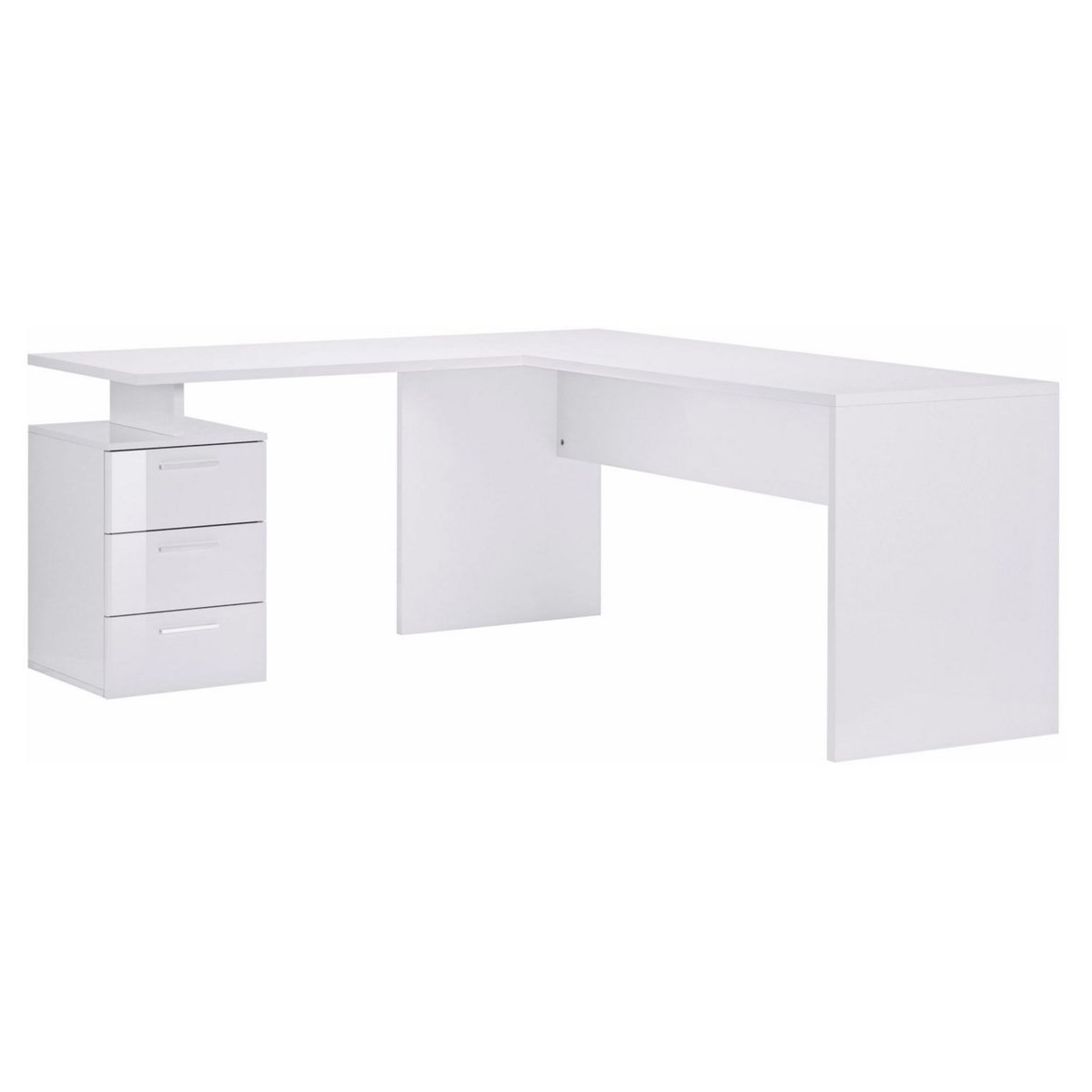 Bureau d'angle droit 3 tiroirs 180 cm VASTO