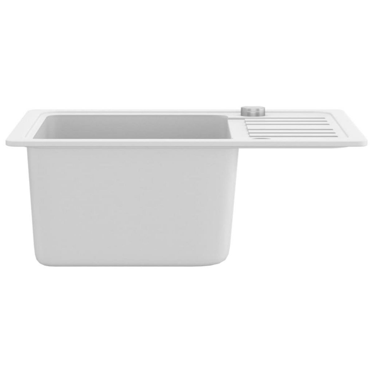 VIDAXL Evier de cuisine Granit Blanc