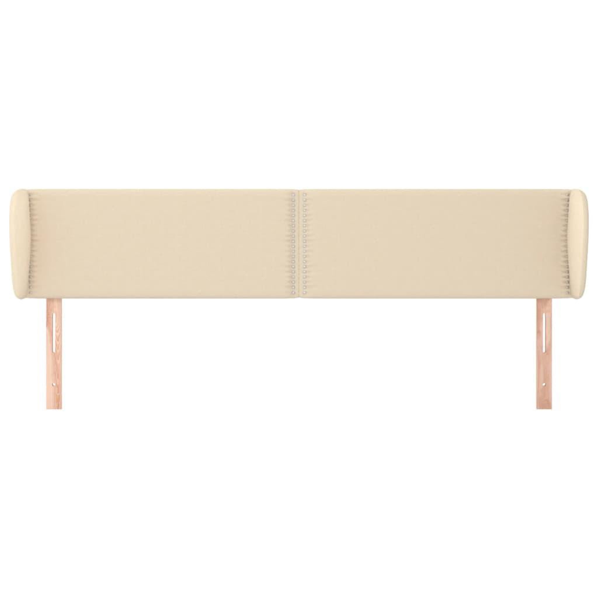 Voir la diapositive 3 : VIDAXL Tete de lit avec oreilles Creme 183x23x78/88 cm Tissu
