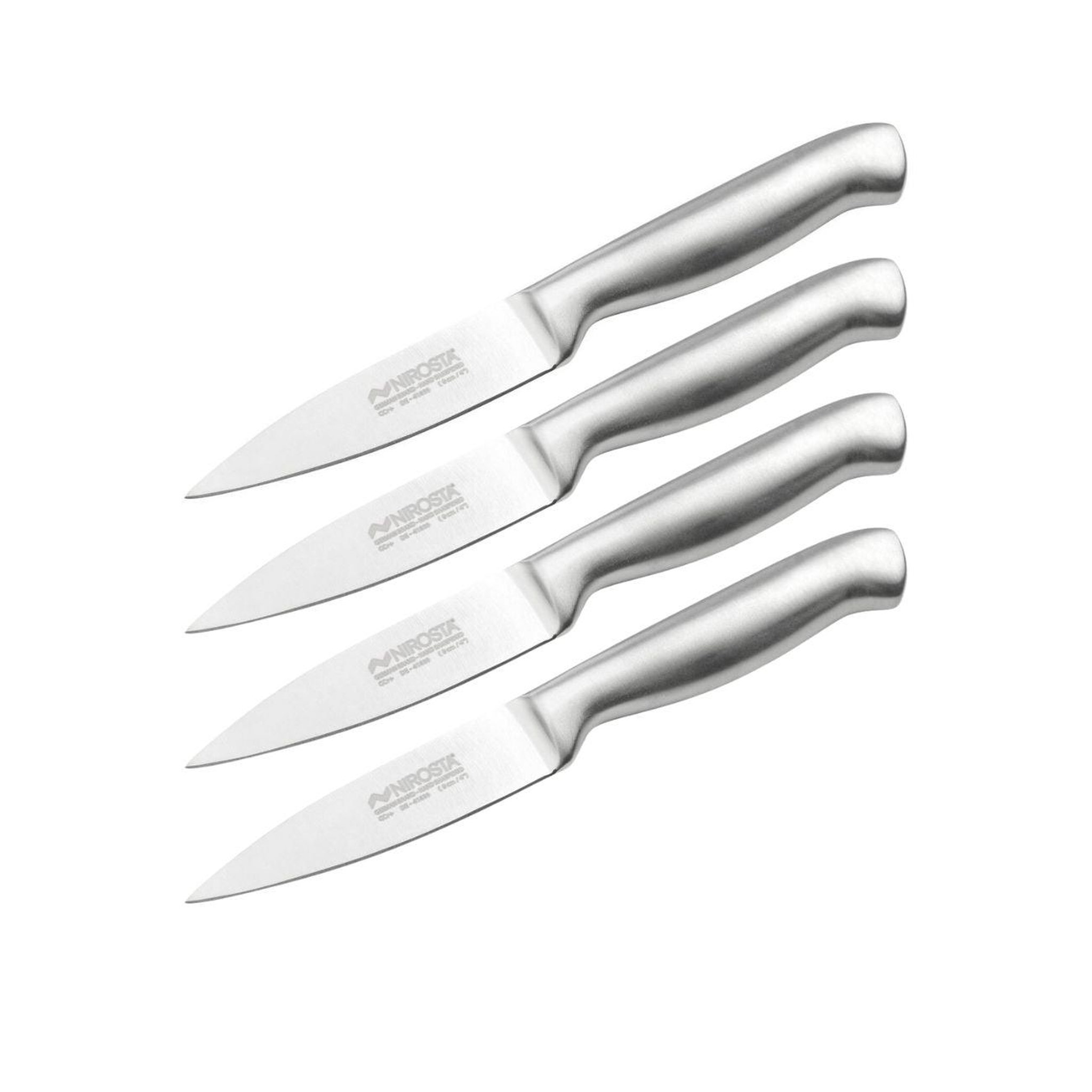 NIROSTA Ensemble de 4 couteaux d'office en inox 20 cm en tout nirosta star
