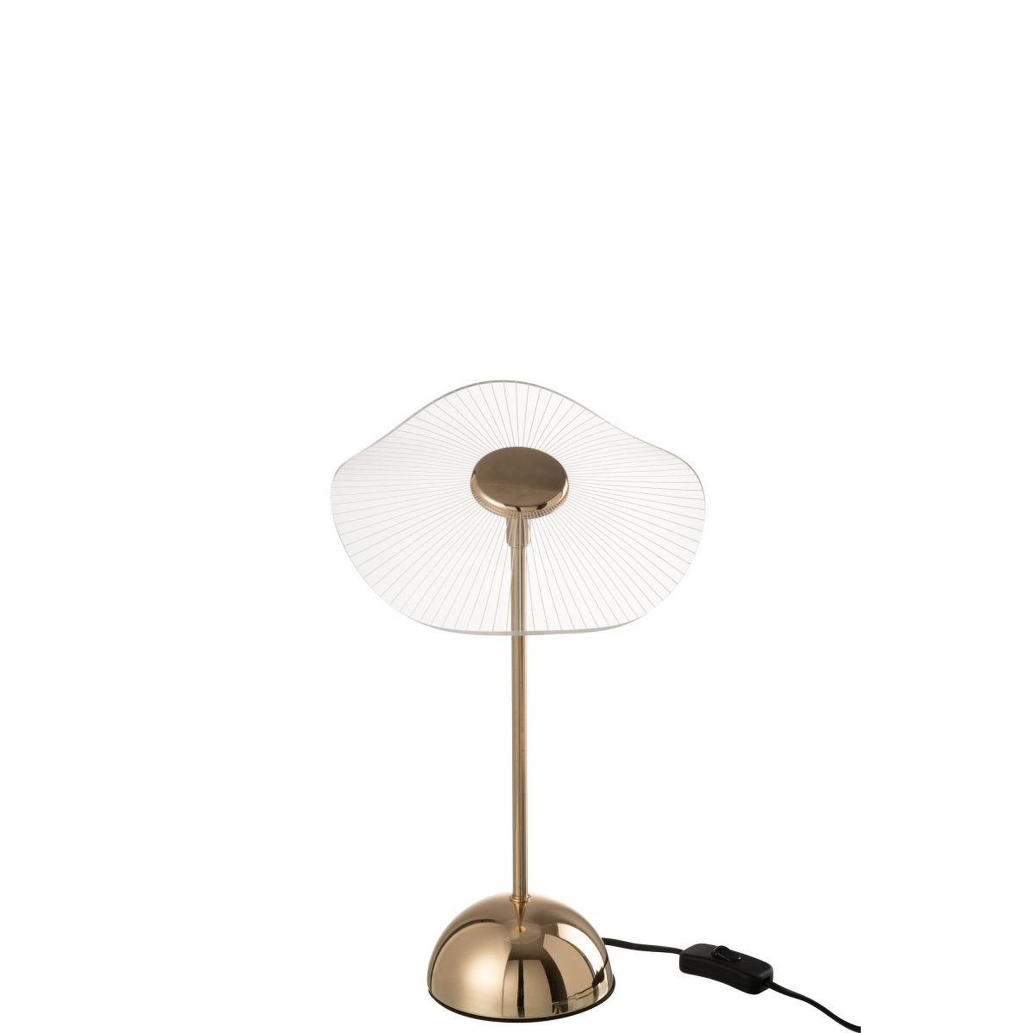 Voir la diapositive 5 : J-LINE Lampe à Poser Fleur à LED en Métal  Lela  31cm Or