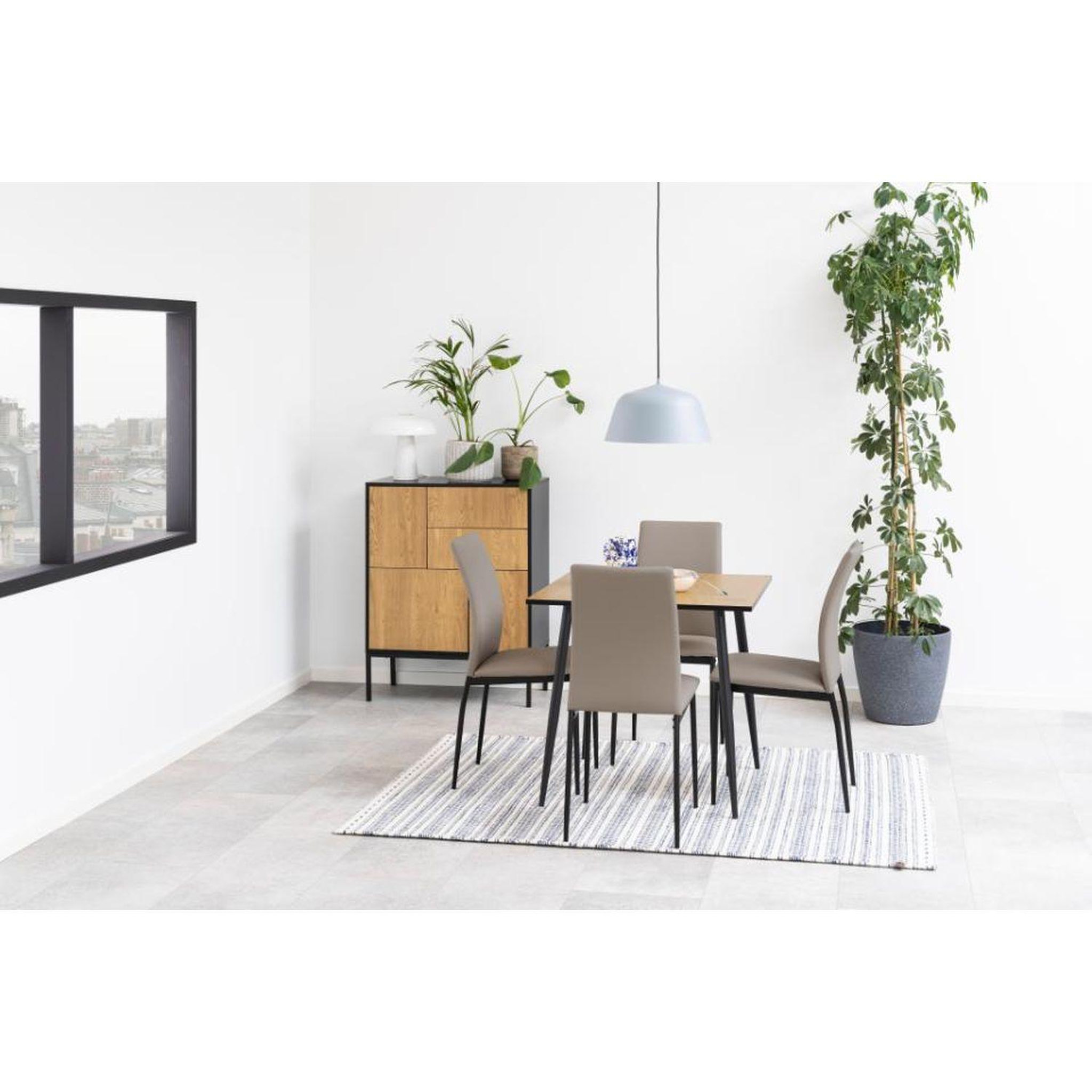 Voir la diapositive 5 : TOILINUX Lot de 4 chaises de salle à manger midena