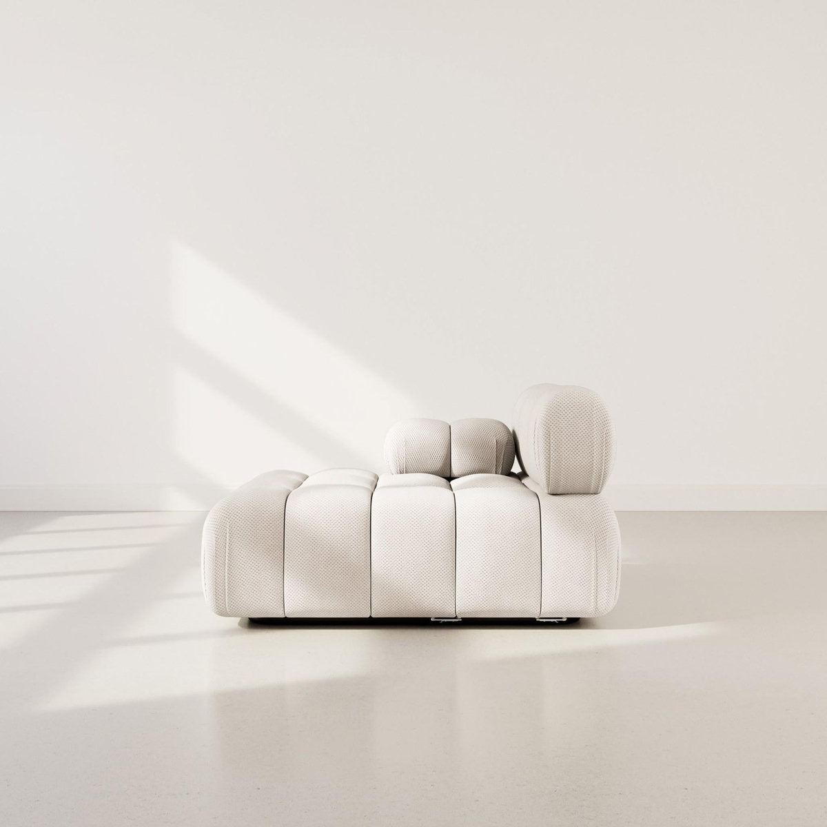 LISA DESIGN Ruby - module d'assise méridienne gauche en velours texturé