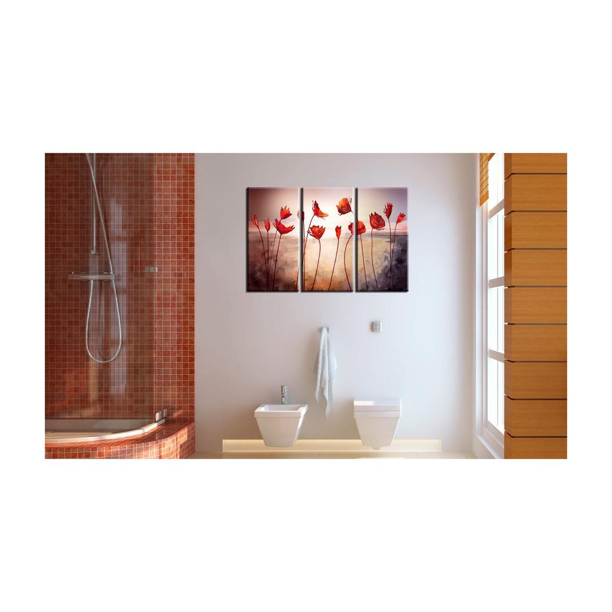 Voir la diapositive 2 : Paris Prix Tableau imprimé  bright red poppies