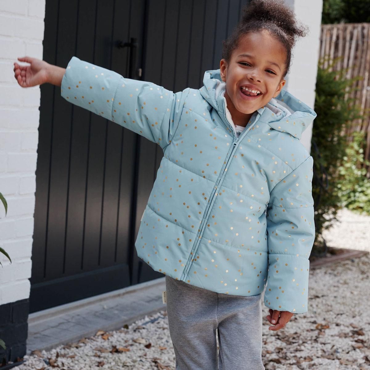Petit Béguin Doudoune bébé intérieur polaire avec capuche Alma