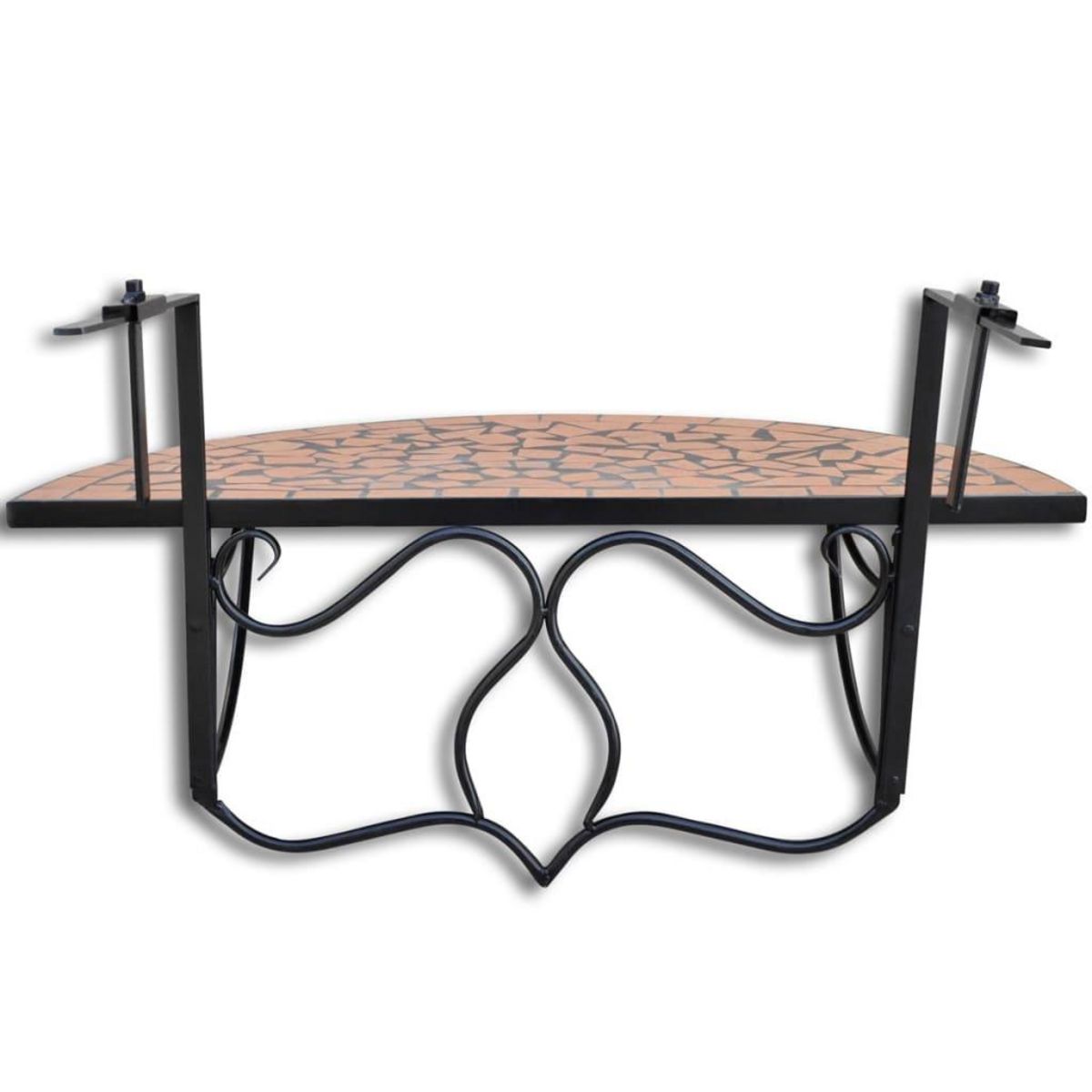 VIDAXL Table suspendue de balcon Terre cuite Mosaïque