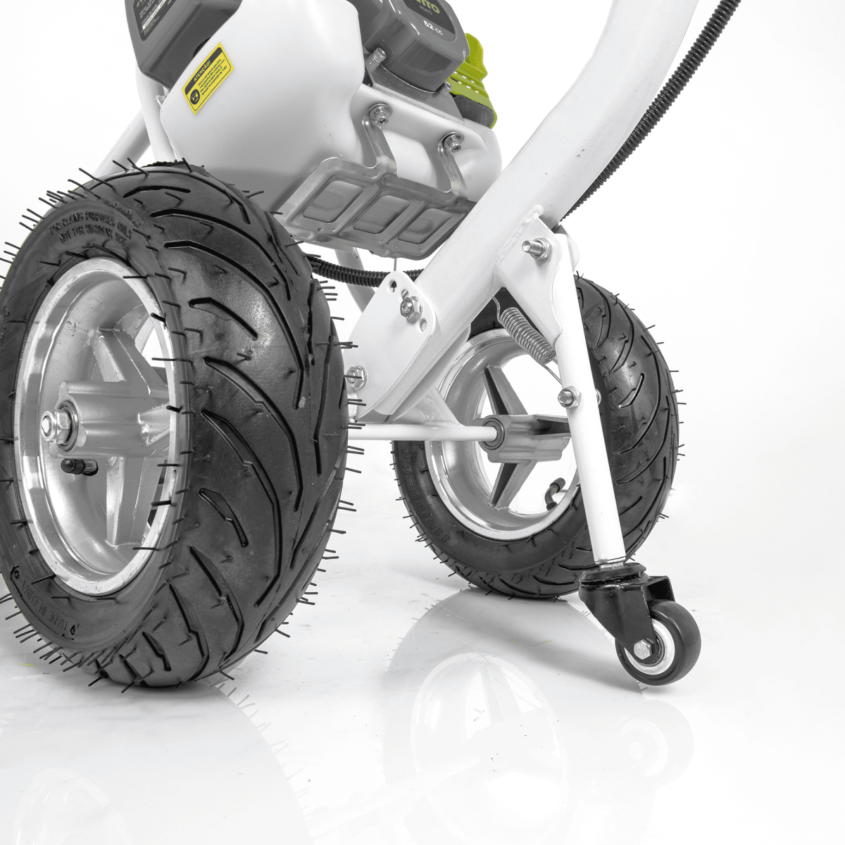 VITO Débroussailleuse Thermique 52cm³ à Roues Lame Ø 255 mm + Casque de sécurité Grillagé VITO