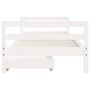 Voir la diapositive 5 : VIDAXL Cadre de lit enfant tiroirs blanc 90x200 cm bois de pin massif