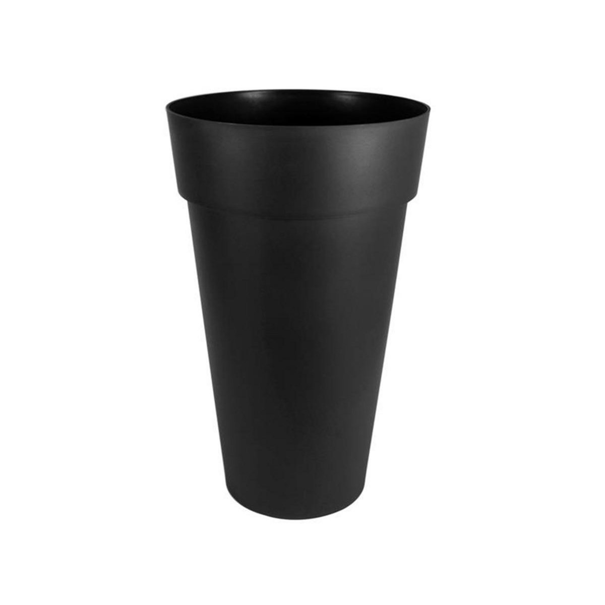 Eda Pot de fleur rond Toscane Ø 48 x H.80 cm - Gris anthracite - Eda