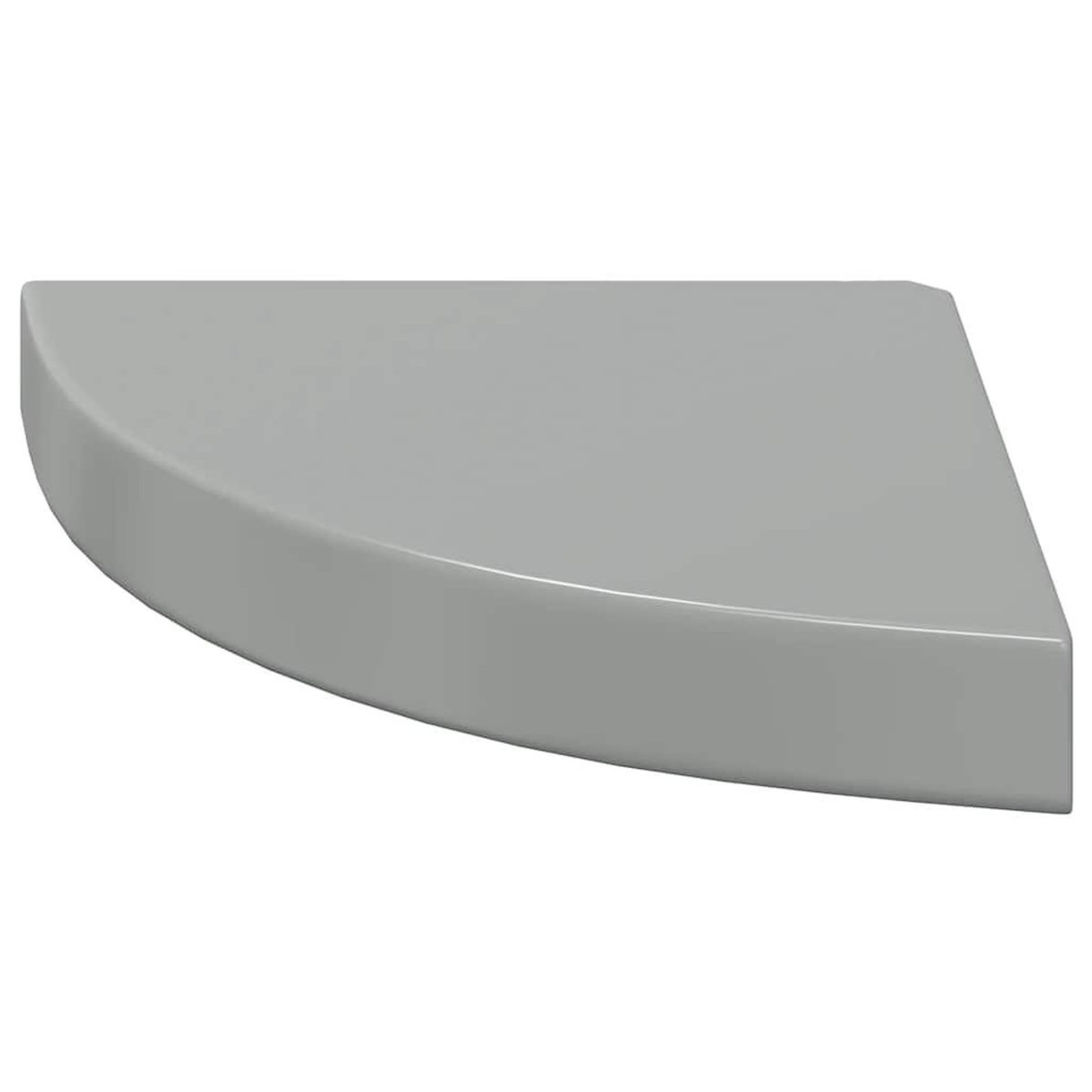 VIDAXL Etagere d'angle flottante Gris brillant 25x25x3,8 cm MDF