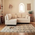 LISA DESIGN Rune - canapé d'angle gauche - 4 places - en velours côtelé. Coloris disponibles : Bleu, Orange, Vert, Gris, Beige