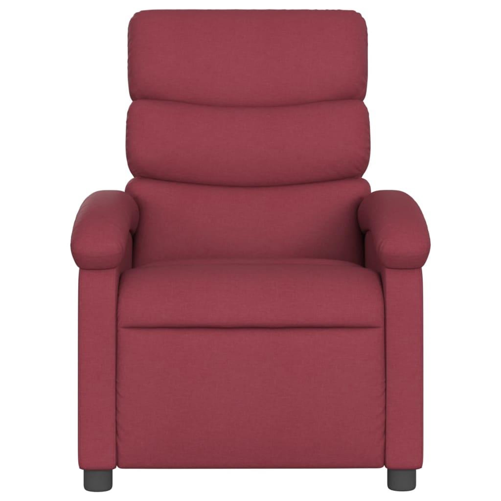 Voir la diapositive 3 : VIDAXL Fauteuil inclinable Rouge bordeaux Tissu
