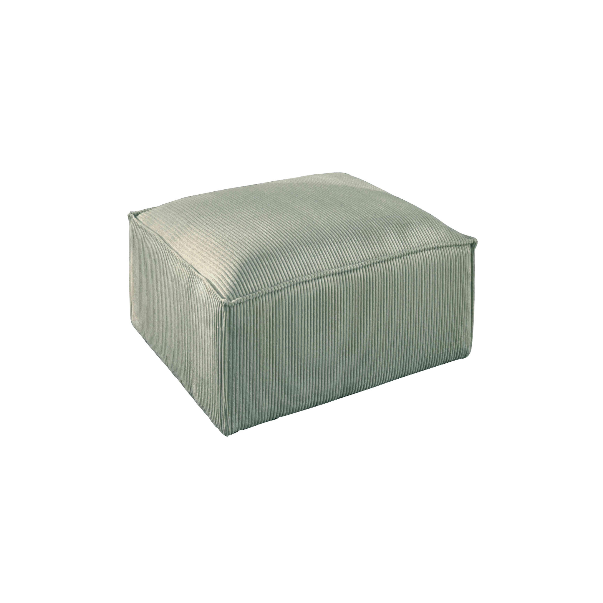 Voir la diapositive 4 : BEST MOBILIER Stella - pouf en velours côtelé - style contemporain