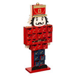 FEERIC LIGHT & CHRISTMAS Calendrier de l'Avent Casse Noisette  La Piste  47cm Rouge