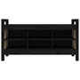 Voir la diapositive 3 : VIDAXL Banc d'entree Noir 110x40x60 cm Bois de pin massif