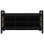 Voir la diapositive 3 : VIDAXL Banc d'entree Noir 110x40x60 cm Bois de pin massif