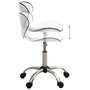 Voir la diapositive 4 : VIDAXL Chaise de bureau Blanc Similicuir