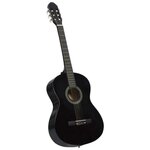 VIDAXL Guitare classique pour débutants Noir 4 4 39 Tilleul