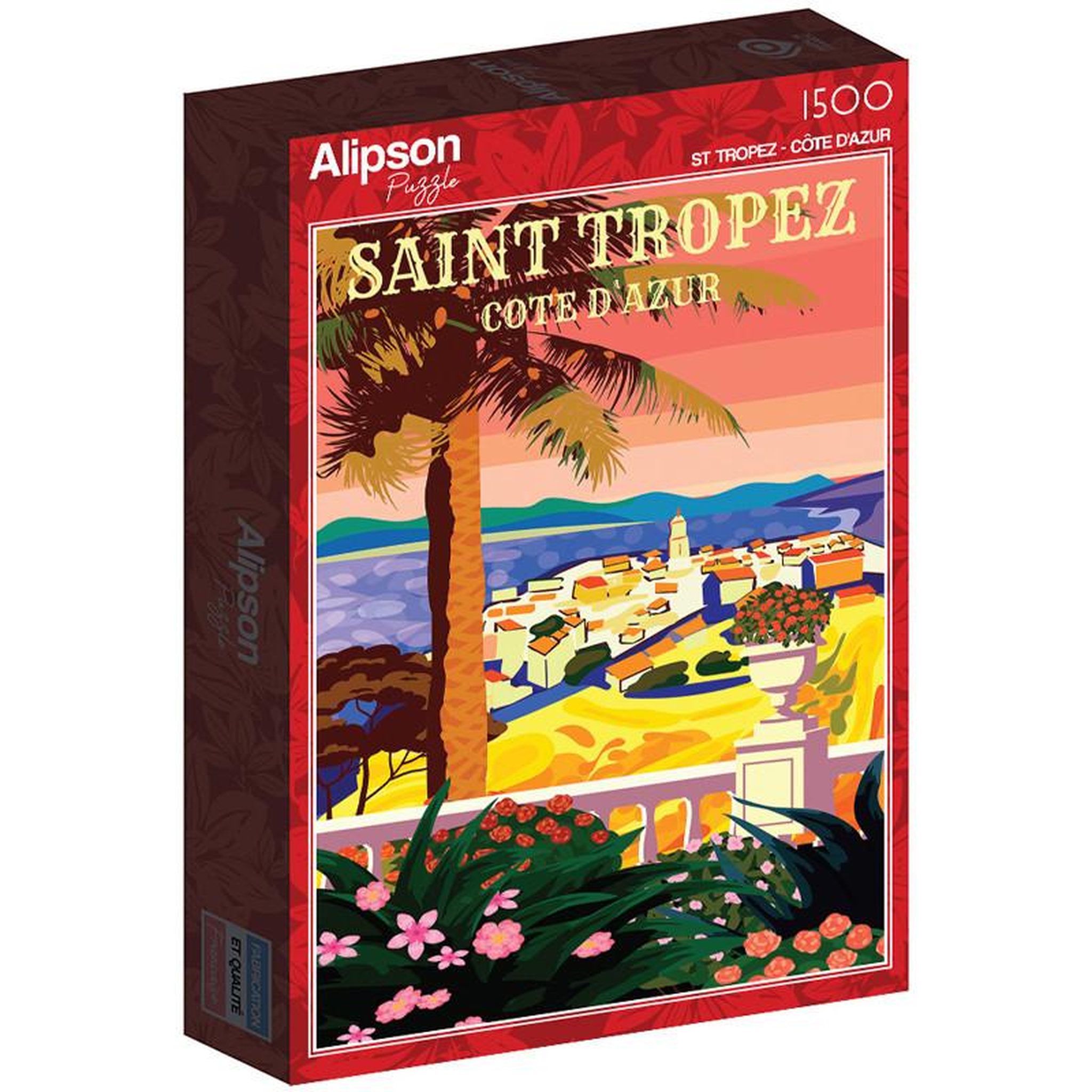 ALIZE Puzzle 1500 pièces Saint-Tropez – Port et paysage méditerranéen – Adulte – Alizé