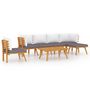 Voir la diapositive 2 : VIDAXL Salon de jardin 7 pcs avec coussins Bois d'acacia solide
