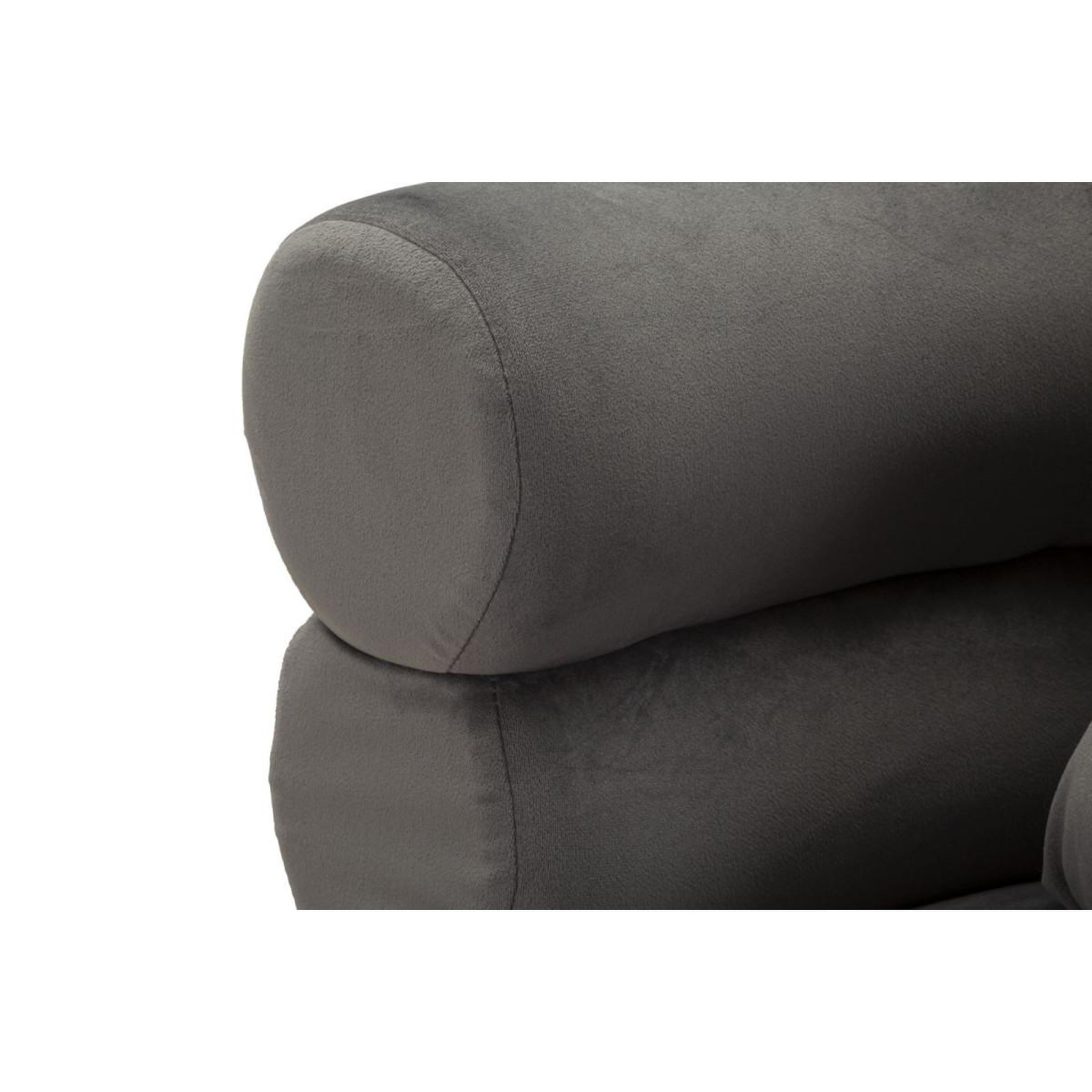 Voir la diapositive 6 : Paris Prix Fauteuil imitation fourrure  soffy+  85cm gris