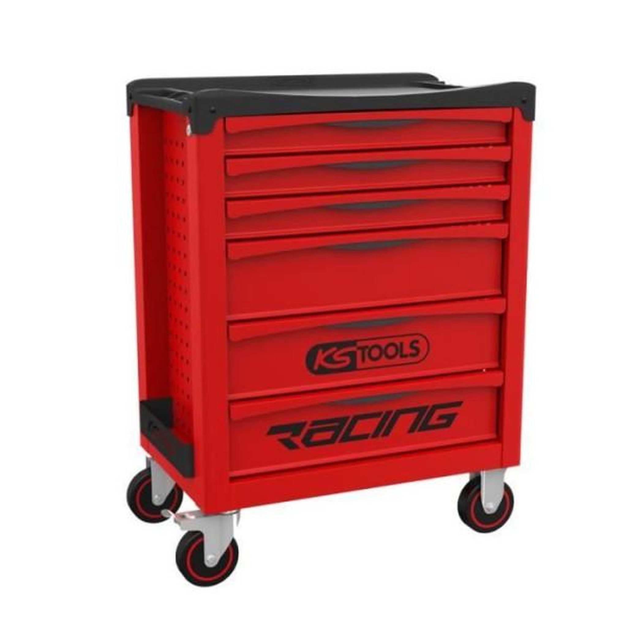 KS TOOLS Servante - vide - 6 tiroirs - ks tools - 855.0006 - rouge - charge max par tiroir 30 kg - servante d'atelier