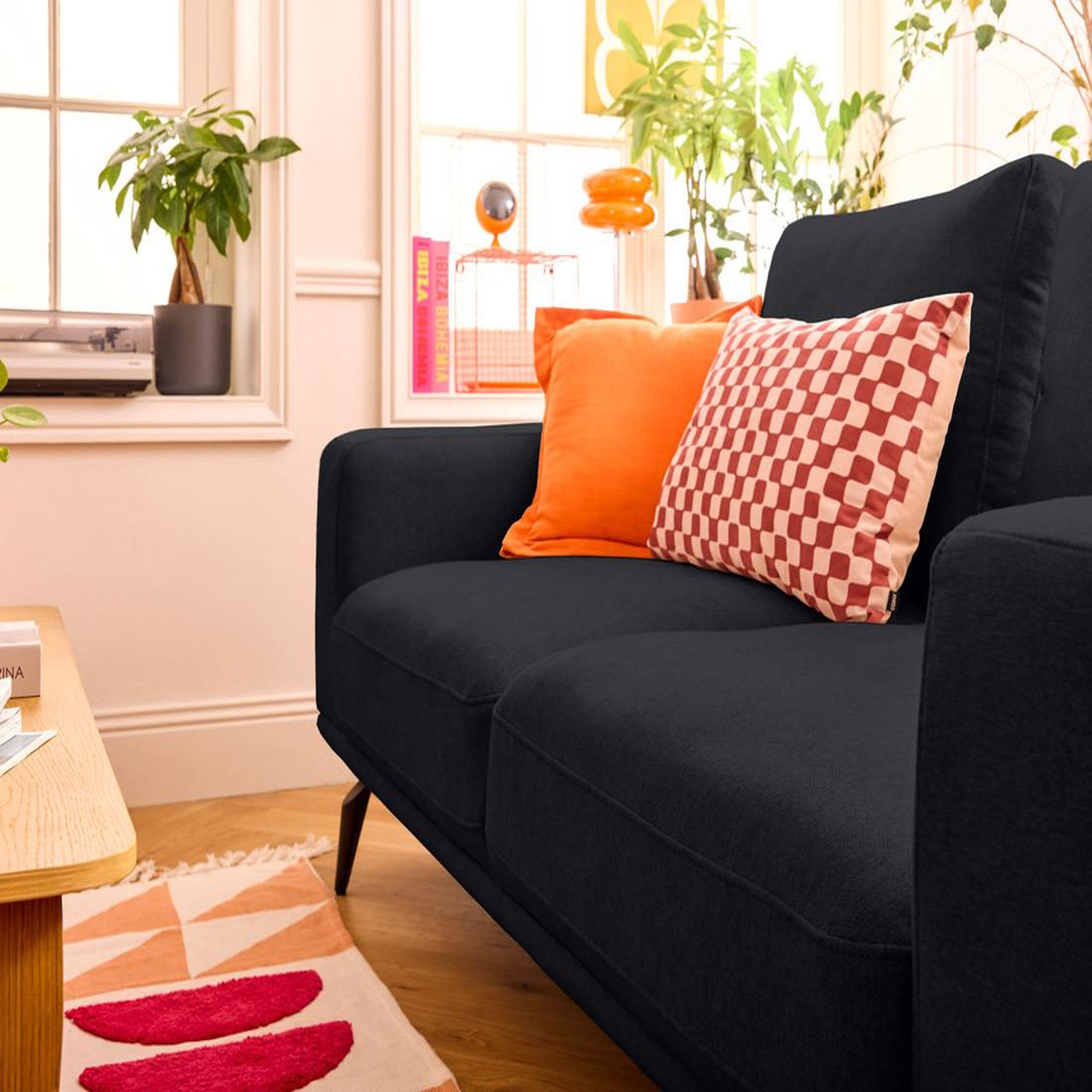 Voir la diapositive 3 : LISA DESIGN Vicence - canapé droit 2 places en tissu