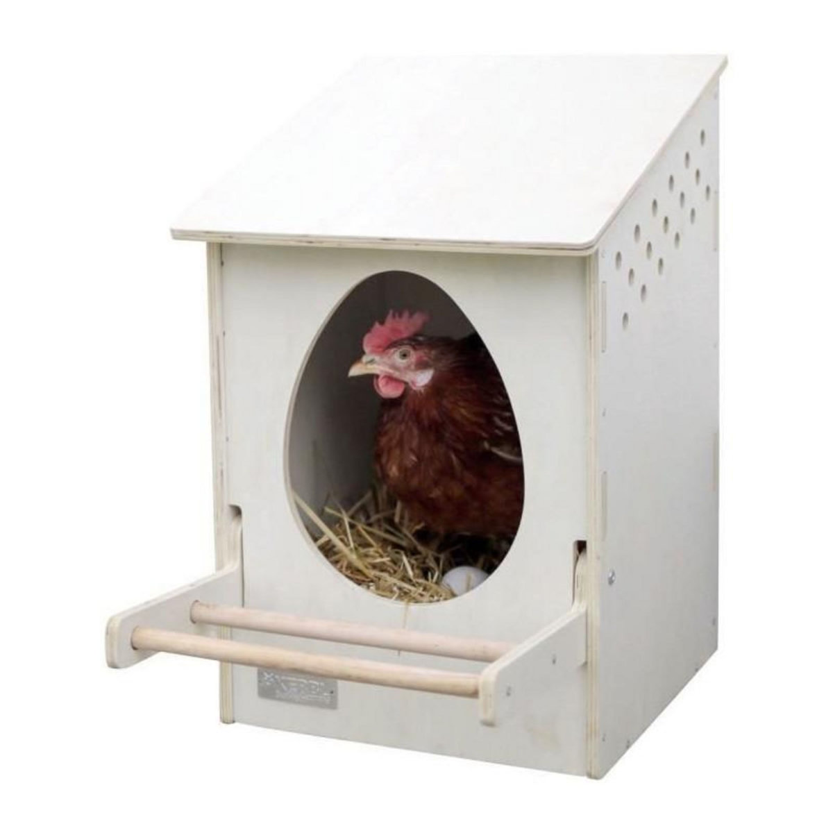 KERBL Pondoir KERBL - Bois - 51 x 34 x 53 cm - Blanc - Pour poule