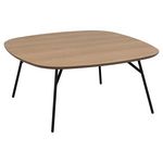 TOILINUX Table basse en bois et métal HALDOR. Coloris disponibles : Gris, Marron